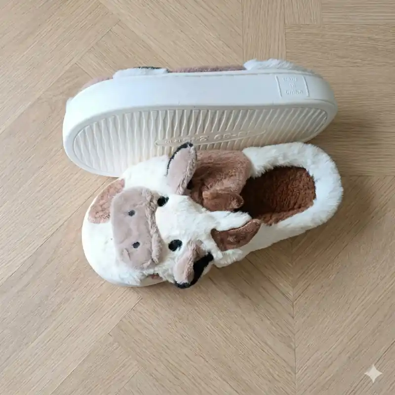 Pantofole da casa mucca morbide con tallone aperto con suola antiscivolo per interno Unisex | Tiene il piede caldo in inverno - immagine 3