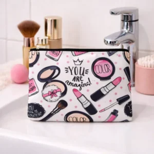 Pochette You Are Amazing con Zip | Beauty Case Make Up con Messaggio Positivo | Self confident e bellezza